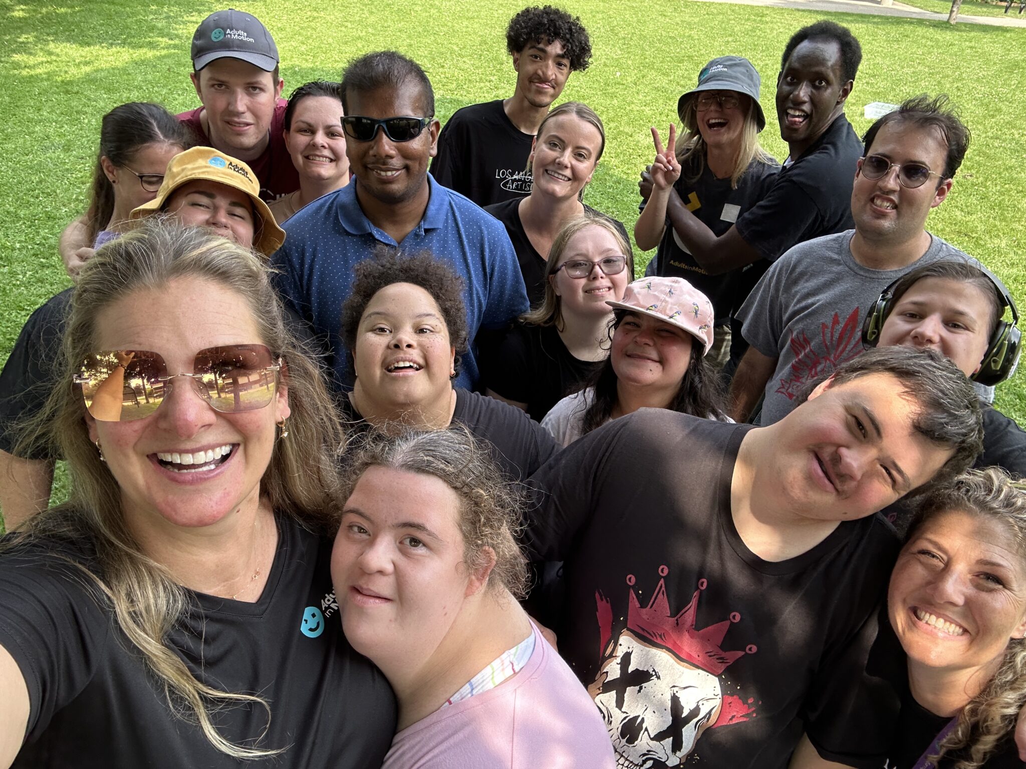 Adults in Motion members and staff together